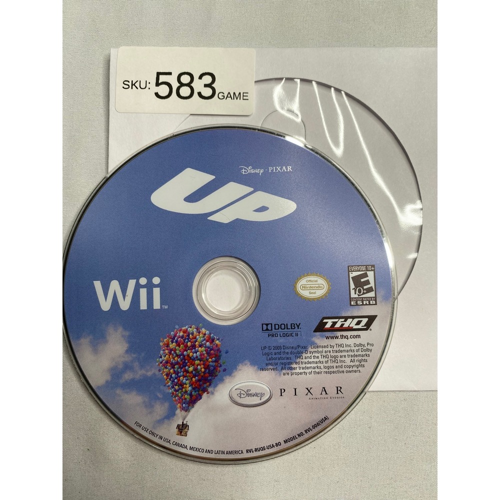 Disney Pixar Up Nintendo Wii Video Game Disc Only